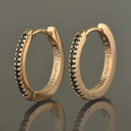 Позолоченные серьги кольца Xuping 2388-черный