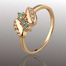 Позолоченное кольцо Fallon 83200871-голубые фианиты