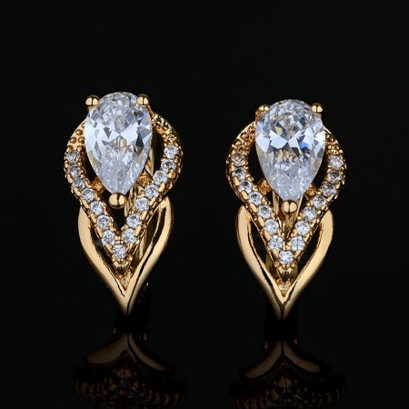 Позолоченные серьги 2553 фото | Brulik