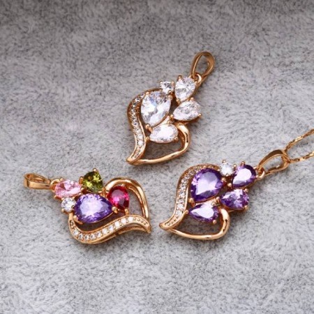 Кулон с белыми фианитами 31735 фото | Brulik