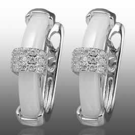 Сережки керамічні Xuping 24055-білий