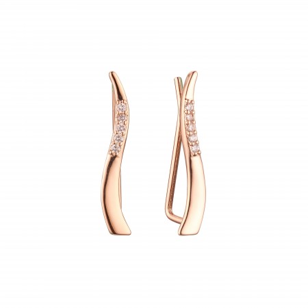 Позолочені сережки кафи Fallon 82202276 фото | Brulik