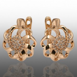 Позолочені сережки Xuping 24648 фото | Brulik