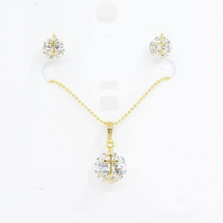 Позолоченный комплект с фианитами Xuping 5221 фото | Brulik