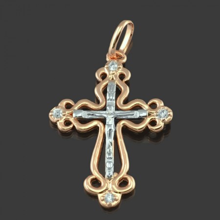 Позолоченный крест Fallon 96201090 фото | Brulik