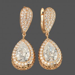 Позолоченные  серьги  XP 24063-белый