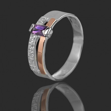 Серебряное кольцо с золотыми вставками 33 фото | Brulik