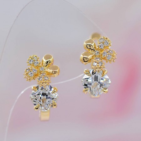Изысканные серьги ХР 10-2038-белый фото | Brulik