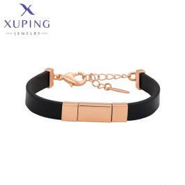 Позолоченный кожаный браслет Xuping C000007556