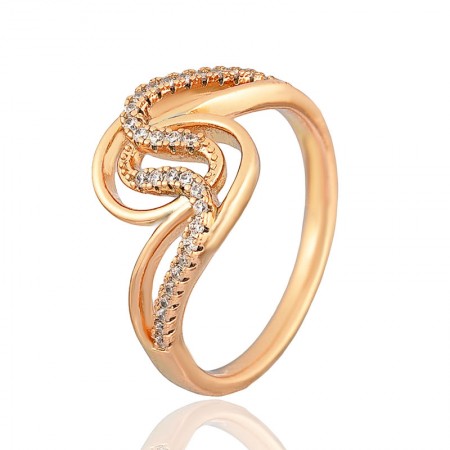 Позолоченное кольцо Xuping 10502 фото | Brulik