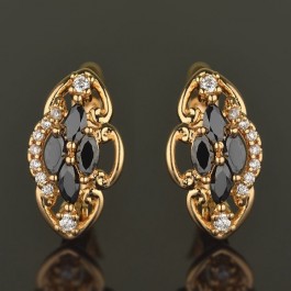 Позолоченные серьги  XP 2949 черный