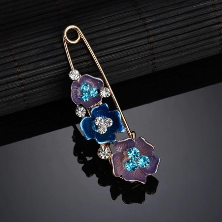 Брошь 8540- голубой фото | Brulik