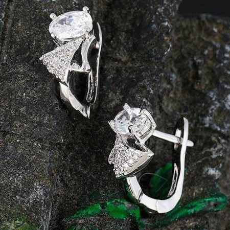 Оригинальные серьги с английской застежкой Xuping 92411 фото | Brulik