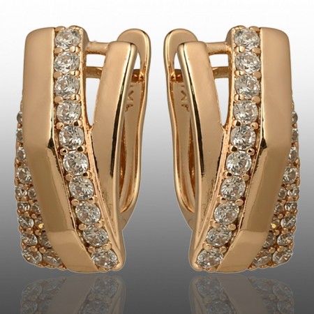 Позолочені сережки Xuping 24322 фото | Brulik