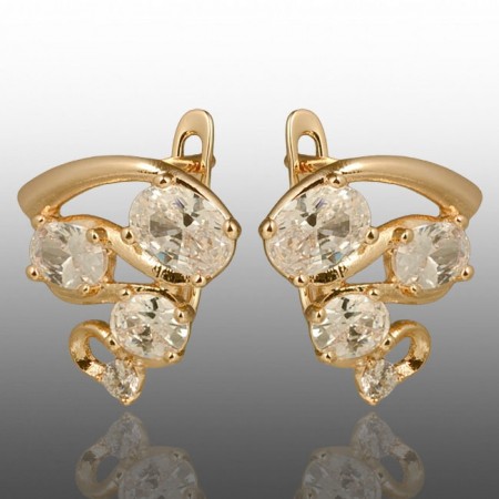 Позолочені сережки  Xuping 24726 фото | Brulik