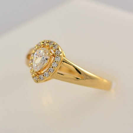 Превосходное элитное кольцо с фианитами 10-1916-белый фото | Brulik