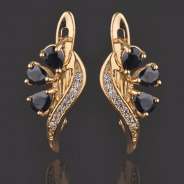 Позолоченные серьги  XP 9217-черный