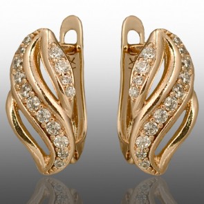 Позолочені сережки Xuping 24297 фото | Brulik