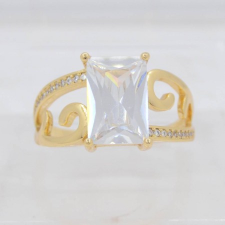 Выразительное кольцо оптом 10-1037-белый фото | Brulik