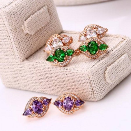 Серьги Тренд" 26316-фиолетовый фото | Brulik