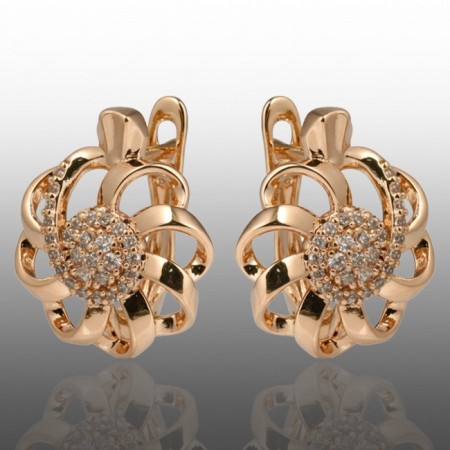 Позолочені сережки Xuping 24648 фото | Brulik