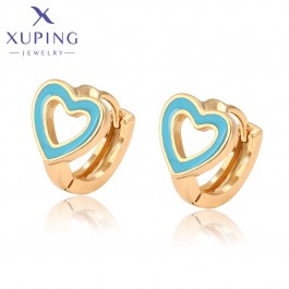 Позолоченные серьги детские  Xuping E004800-голубой