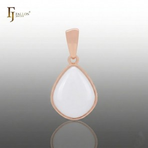 Позолочений кулон  Fallon 86233002-білий фото | Brulik