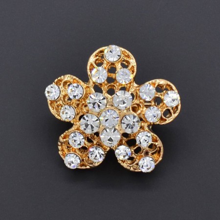 Светозарная брошь с фианитами Xuping ML 406-28 фото | Brulik