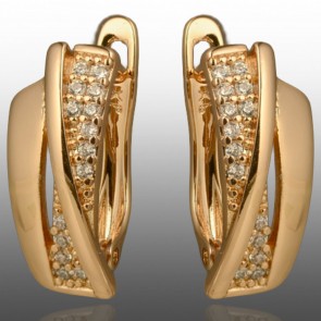 Позолочені сережки  Xuping 24675 фото | Brulik