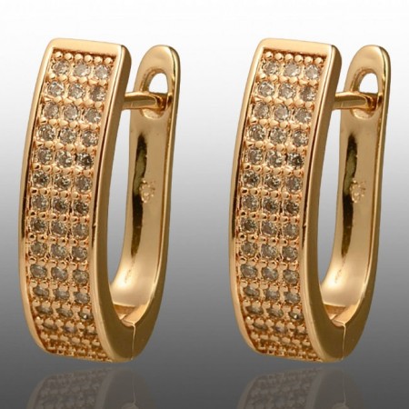 Позолочені сережки  Xuping 24785 фото | Brulik