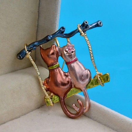 Брошь "Котики" 8812 фото | Brulik