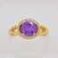 Замечательное кольцо  18К  10-1007 - фиолетовый фото | Brulik