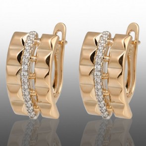 Позолочені сережки  Xuping 24750 фото | Brulik