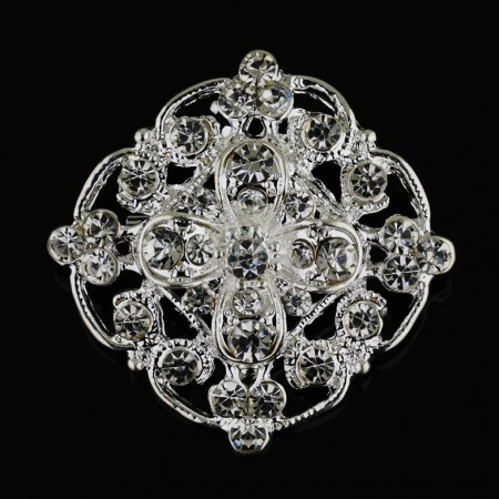 Нежная брошь с фианитами 153110 фото | Brulik