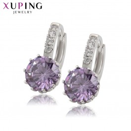 Серьги с фианитами Xuping 29132 - лиловые фианиты