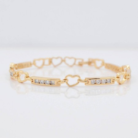 Поразительный браслет с фианитами Xuping 10-7062 фото | Brulik