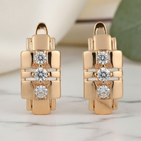 Позолочені сережки  Xuping 23836 фото | Brulik