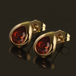 Позолоченные серьги  XP 2411-красный