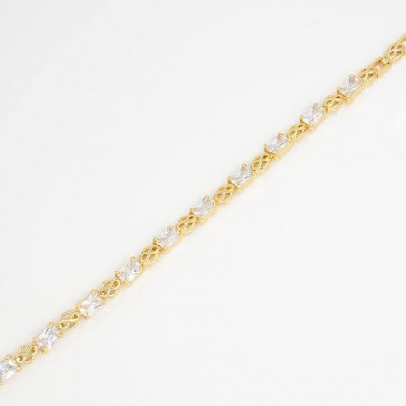 Браслет с фианитами в позолоте 7105 фото | Brulik