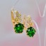 Чудесные серьги Xuping 10-2400-изумрудный фото | Brulik