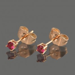 Позолоченные серьги-гвоздики Xuping 9826-светло красный