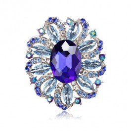 Прекрасная брошь 0154-синий