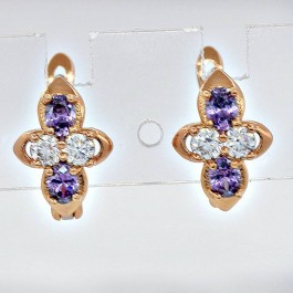 Ослепительные сережки 25666 - фиолетовый