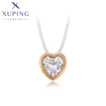 Позолоченное колье-невидимка Xuping S00055408 фото | Brulik