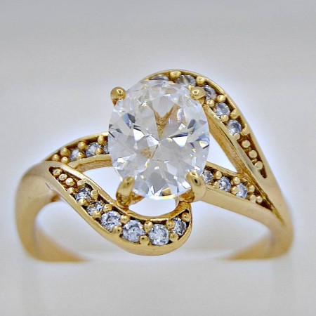 Нарядное кольцо XP 10983 - белый фото | Brulik