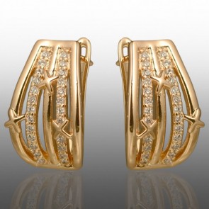 Позолочені сережки  Xuping 24740 фото | Brulik