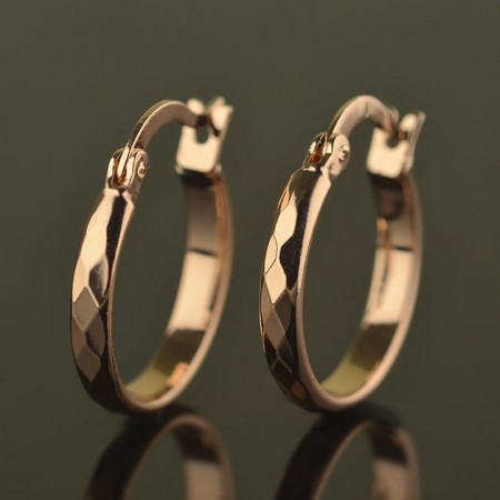 Позолоченные серьги кольца Fallon 82100306 фото | Brulik