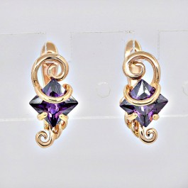 Изумительные сережки 26584-фиолетовый