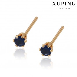 Позолоченные серьги-гвоздики Xuping 29358-синий