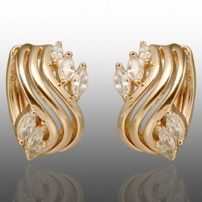 Позолочені сережки  Xuping 24744 фото | Brulik